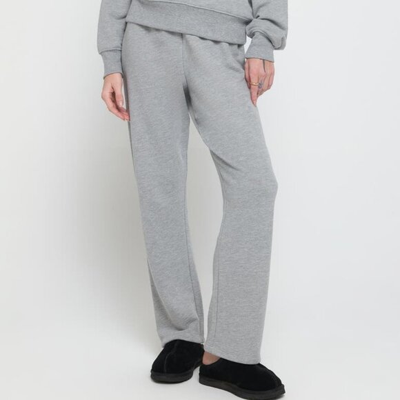 NWT Spiritual Gangster Joy Straight Leg Sweatpants in Heather Ash Grey - Picture 1 of 13